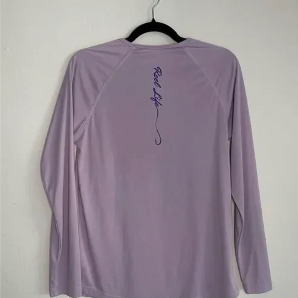 Reel Life violet long sleeve shirt large UPF Sun protection - Picture 3 of 6